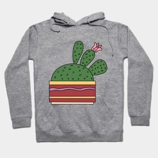 Cute Cactus Design #60: Cactus WIth Beautiful Flower Hoodie